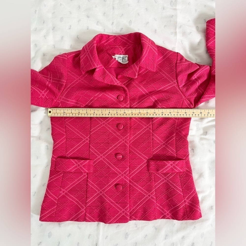Vintage Charles Carroll Barbiecore Hot Pink Blazer - Size 12 - Picture 10 of 11